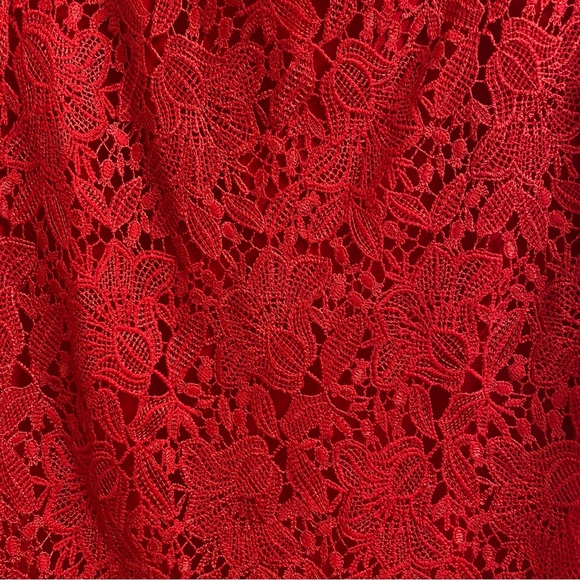 Lauren Ralph Lauren Tulip Crochet Lace Off Shoulder Midi Dress ZB3 - Picture 5 of 6